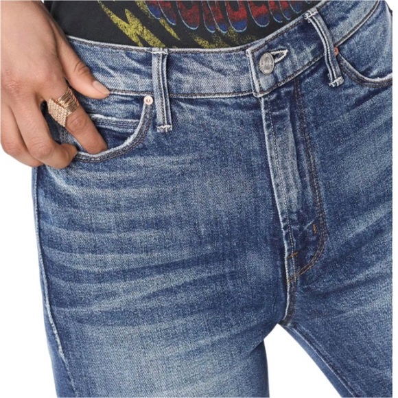 Mother Superior The Dazzler in Cowboys Don’t Cry Wash Crop Fray Raw Hem 24 - Picture 1 of 16